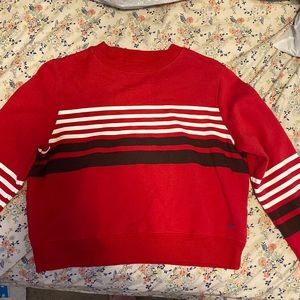 Hollister size Medium red, white, and black crop top sweater